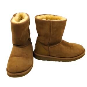 Ugg Australia Classic Short 5251 S/N Sz 3 Kids Girls Soft Light Brown Tan Boots